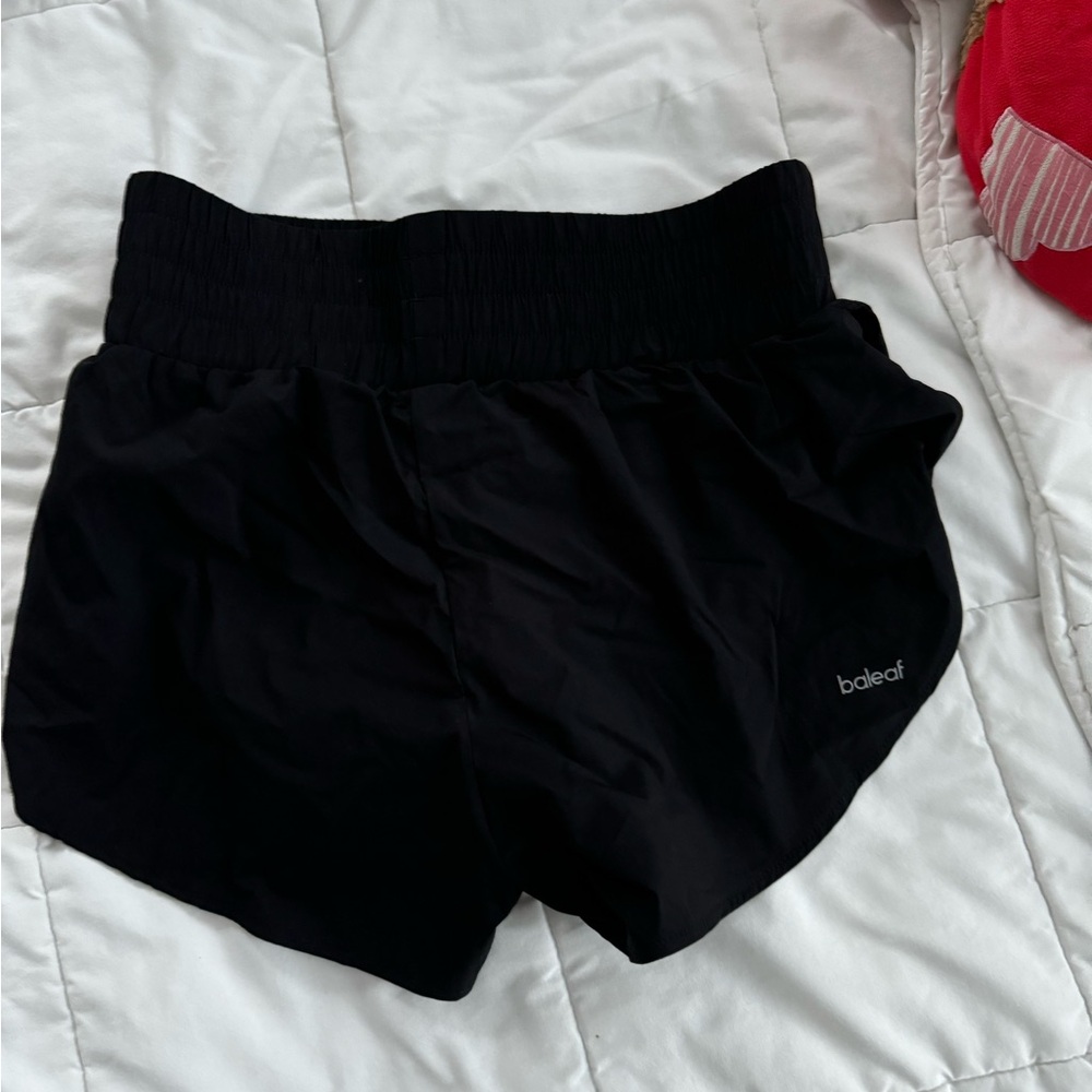 Black running shorts